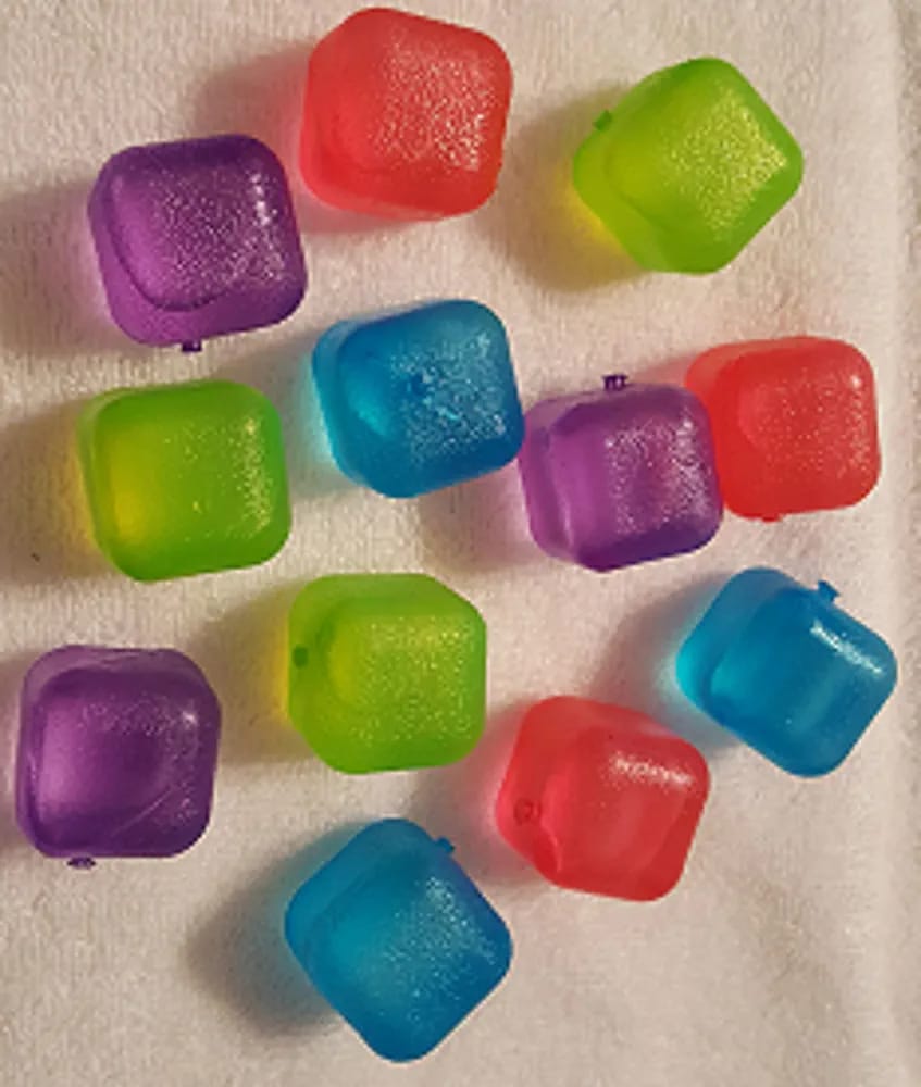 12 Pcs - Frozen Ice Cubes - Square Shape