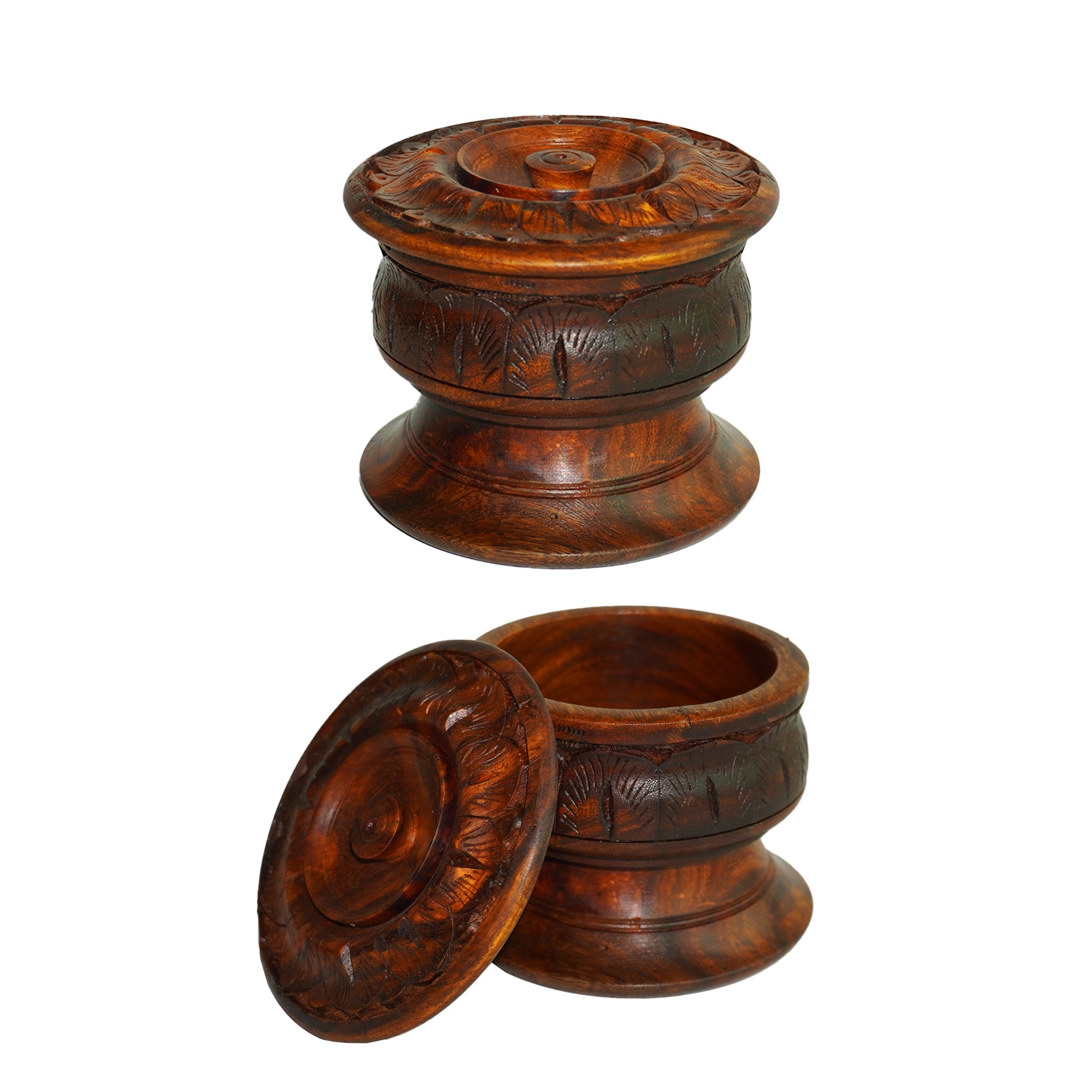 Wooden Sugar Pot - with Stand