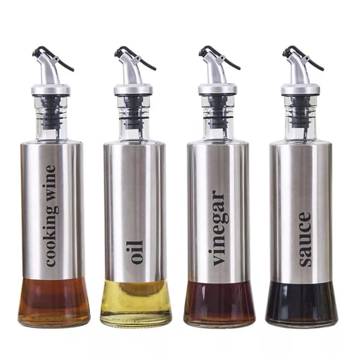 Oil Dispenser Bottles with Funnel Stainless Steel