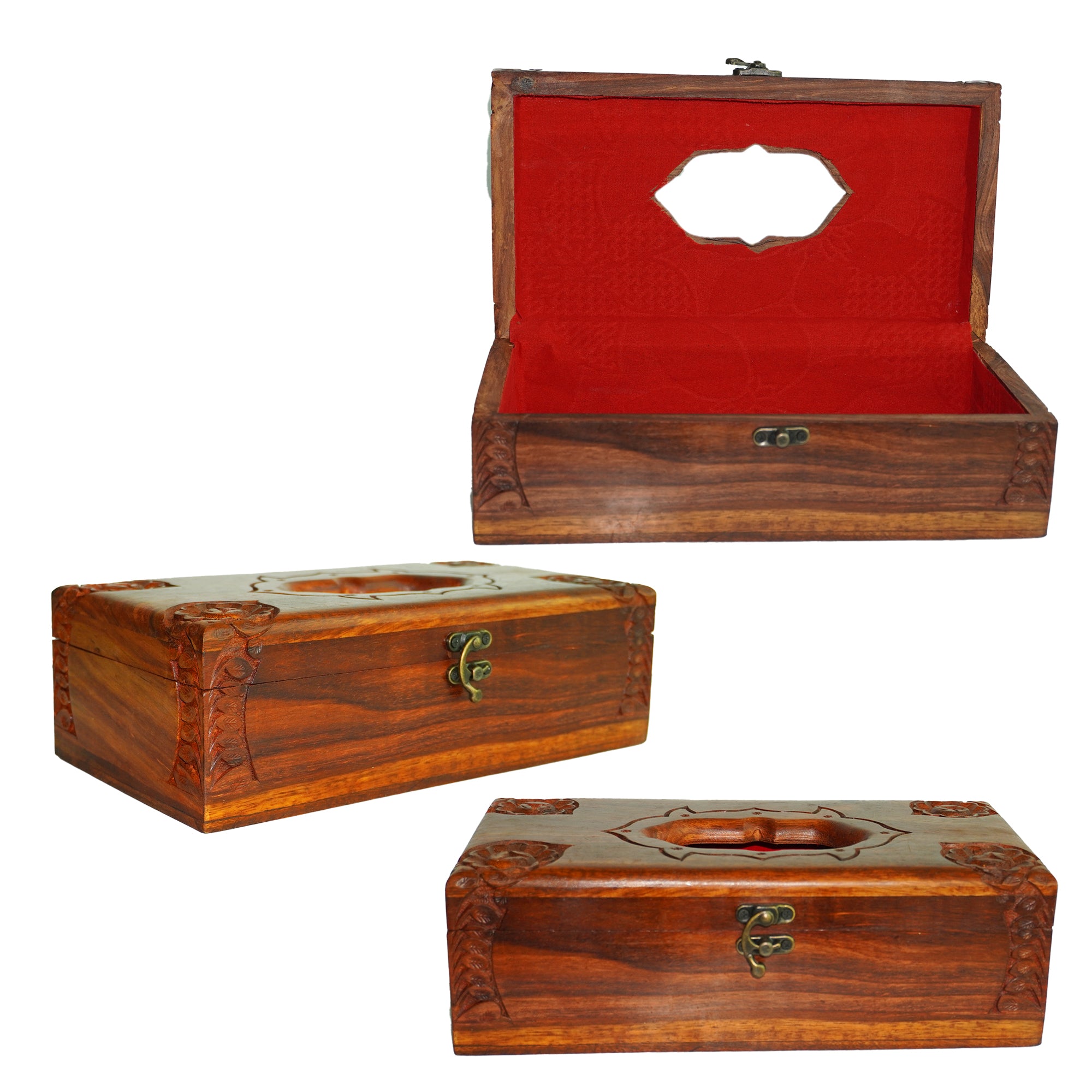 Wooden Tissue Box - with Lock