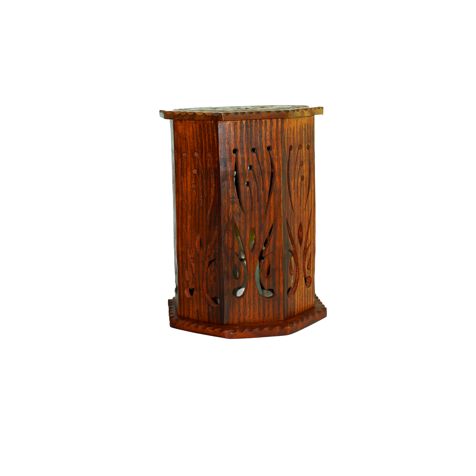 Wooden Table Lamp - 8 Corner Shape