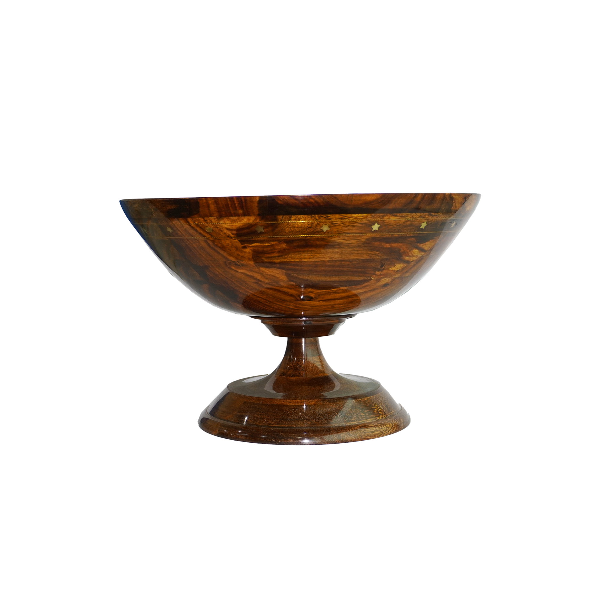 Wooden Bowl with stand & Brass work