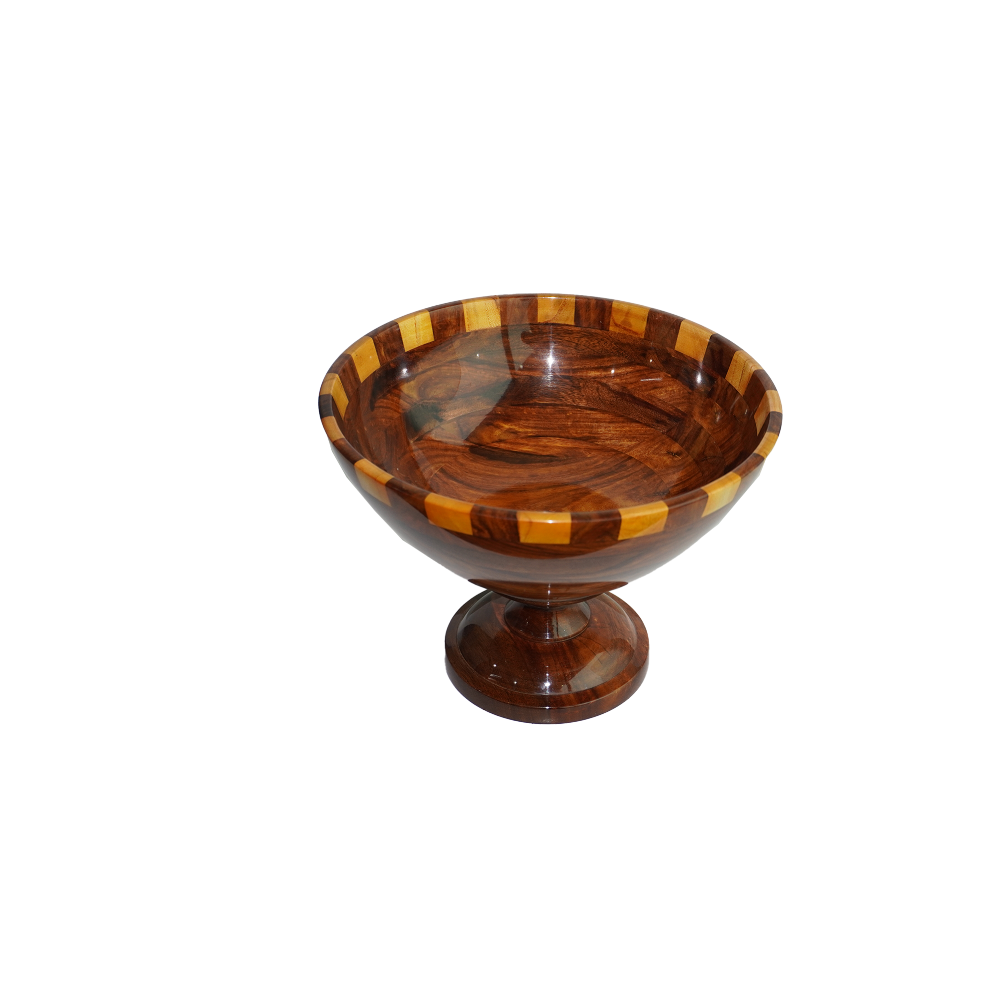 Wooden Bowl with Stand - Two Colour