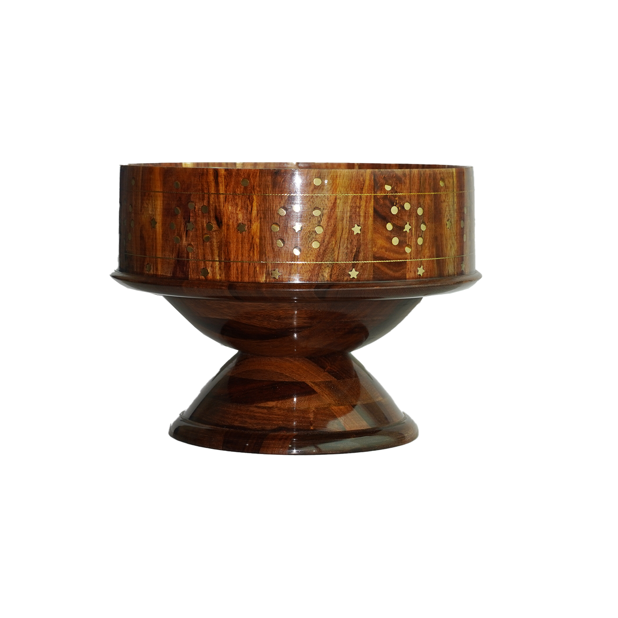 Wooden Hot Pot with stand & Brass work