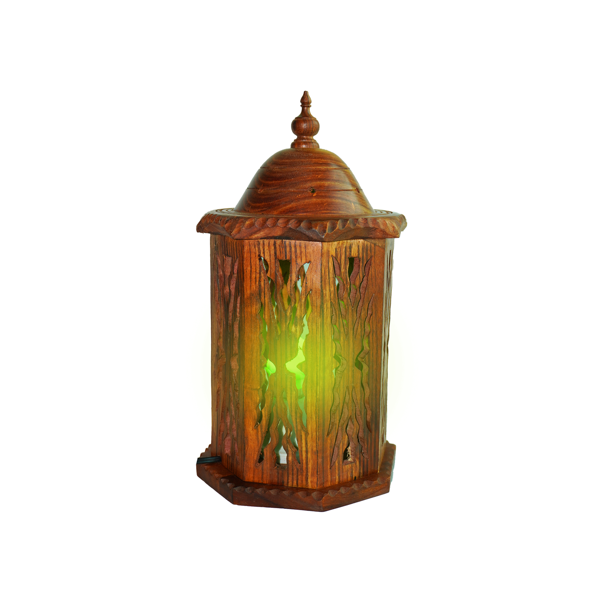 Wooden Table Lamp - 8 Corner Shape
