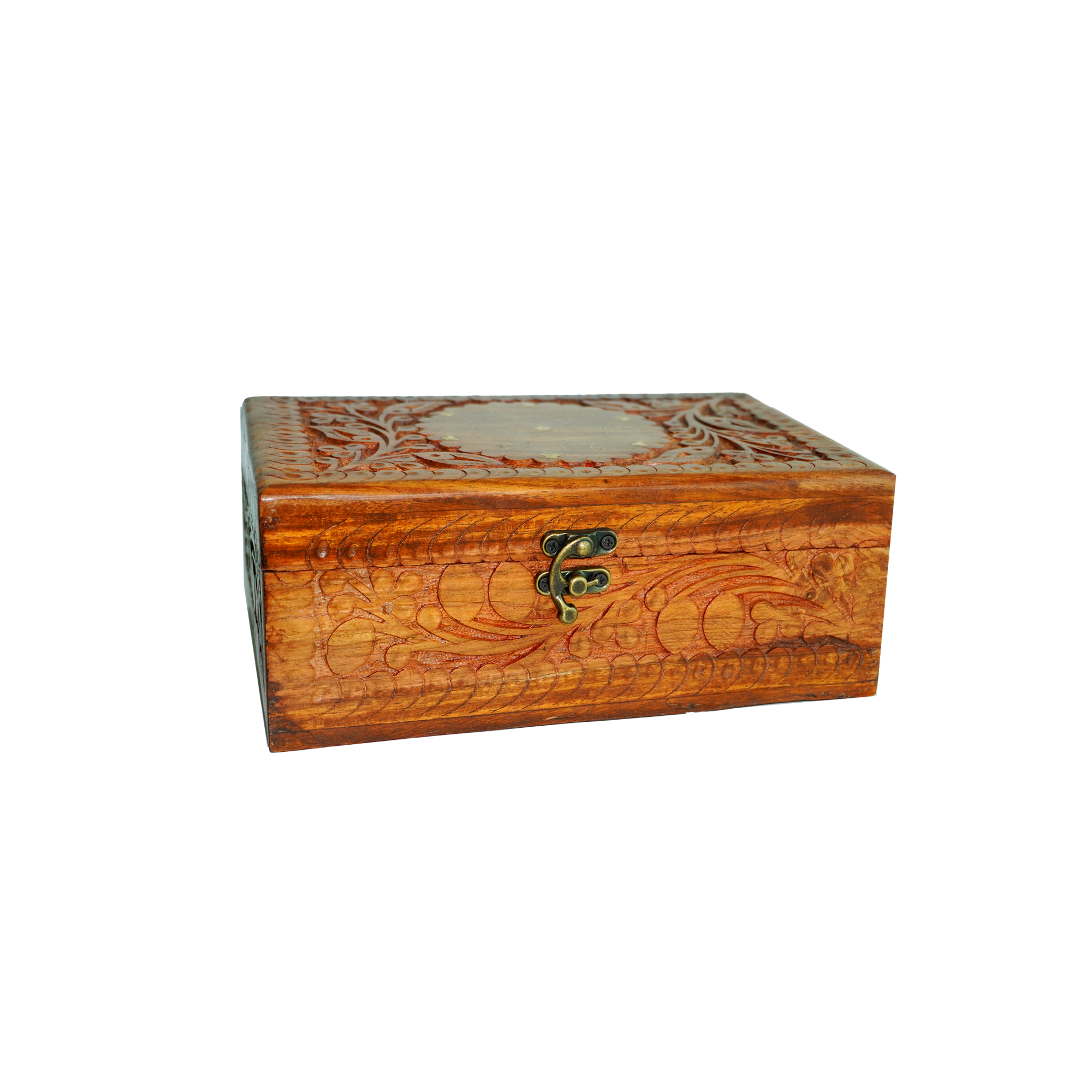 Wooden Box Brass work- with Lock